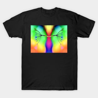 Rainbow Queen Anne Lace Butterfly T-Shirt